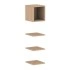 <b>ZCA432</b> - Set of 3 shelves and closed shelf box 