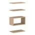 <b>ZCA471</b> - Set of 3 shelves and open shelf box
