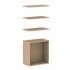 <b>ZCA574</b> - Set of 3 shelves and closed shelf box 