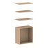 <b>ZCA675</b> - Set of 4 shelves and closed shelf box 