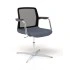 Black Backrest, Chromed Armrests, Hard Plastic Armrests Pads, 4-Star Polished Al Base