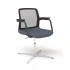 Black Backrest, Metal Armrests, Soft Armrests Pads, 4-Star Polished Al Base