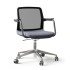 Black Backrest, Steel Frame, Hard Plastic Armrests Pads, 5-Star Polished Al Base