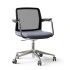 Black Backrest, Steel Frame, Soft PU Armrests Pads, 5-Star Polished Al Base