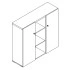H50.4" Cabinet w/2 Gloss Finish Doors & 2 Open Shelves