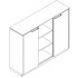 Status Office Half-Bookcase w/3 Doors & 2 Open Shelves