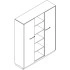 Status Office Half-Bookcase w/2 Doors & 5 Open Shelves