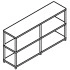 Stilt Office Double Metal Bookcase w/2 Shelves