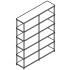 Stilt Office Double Metal Bookcase w/5 Shelves