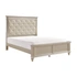 Celandine Leatherette/Wood Tufted Platform Bed, Full Size