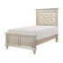 Celandine Leatherette/Wood Tufted Platform Bed, Twin Size