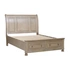 Bethel Wood Veneer Storage Sleigh Bed, Queen Size