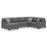 3-Piece Sectional w/Left Chaise