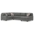 3-Piece Sectional w/Right Chaise