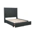 Fairborn Fabric Button-Tufted Storage Platform Bed, Queen Size