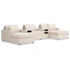 5-Piece Double Chaise Sectional Sofa w/Audio Consoles