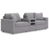 3-Piece Modular Loveseat w/Audio Console
