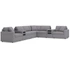 8-Piece L-Shaped Sectional w/Audio Consoles