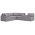 6-Piece L-Shaped Sectional w/Storage Console & Armless Chair