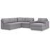 6-Piece U-Shaped Sectional w/RAF Chaise & Storage Console