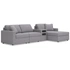4-Piece Sectional Sofa w/RAF Chaise & Audio Console