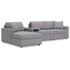 4-Piece Sectional Sofa w/LAF Chaise & Audio Console