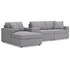 4-Piece Sectional Sofa w/LAF Chaise & Storage Console