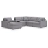6-Piece U-Shaped Sectional w/LAF Chaise & Audio Console