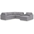 6-Piece U-Shaped Sectional w/RAF Chaise & Storage Console