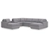 7-Piece U-Shaped Double Chase Sectional w/Storage Console