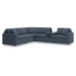 6-Piece L-Shaped Sectional w/Audio Console & RAF Corner Chair