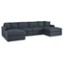 4-Piece U-Shaped Double Chaise Sectional
