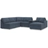 6-Piece U-Shaped Sectional w/Audio Console, RAF Chaise & Armless Chair