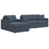 4-Piece Sectional w/LAF Chaise & Storage Console