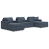 5-Piece Double Chaise Sectional w/Storage Consoles