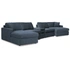 5-Piece Double Chaise Sectional w/Audio Console