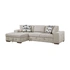 Taupe/2-Piece Sectional with Left Chaise