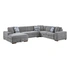 Blue/4-Piece Sectional with Left Chaise