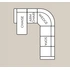 4-Piece Sectional (Sofa + Wedge + Loveseat + Chaise + Arms)