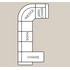 4-Piece Sectional (Chasie + Sofa + Wedge + Armless Chair + Arms)