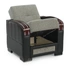 Maya Chenille Fabric Convertible Storage Armchair