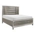 Tamsin Leatherette Storage Platform Bed with LED Lighting, Queen Size
